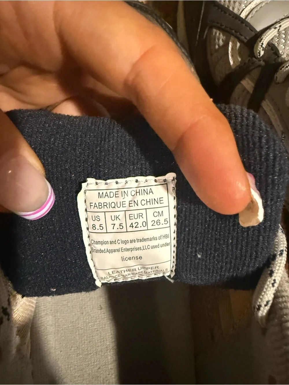 Champion Grey and White Athletic Sneakers